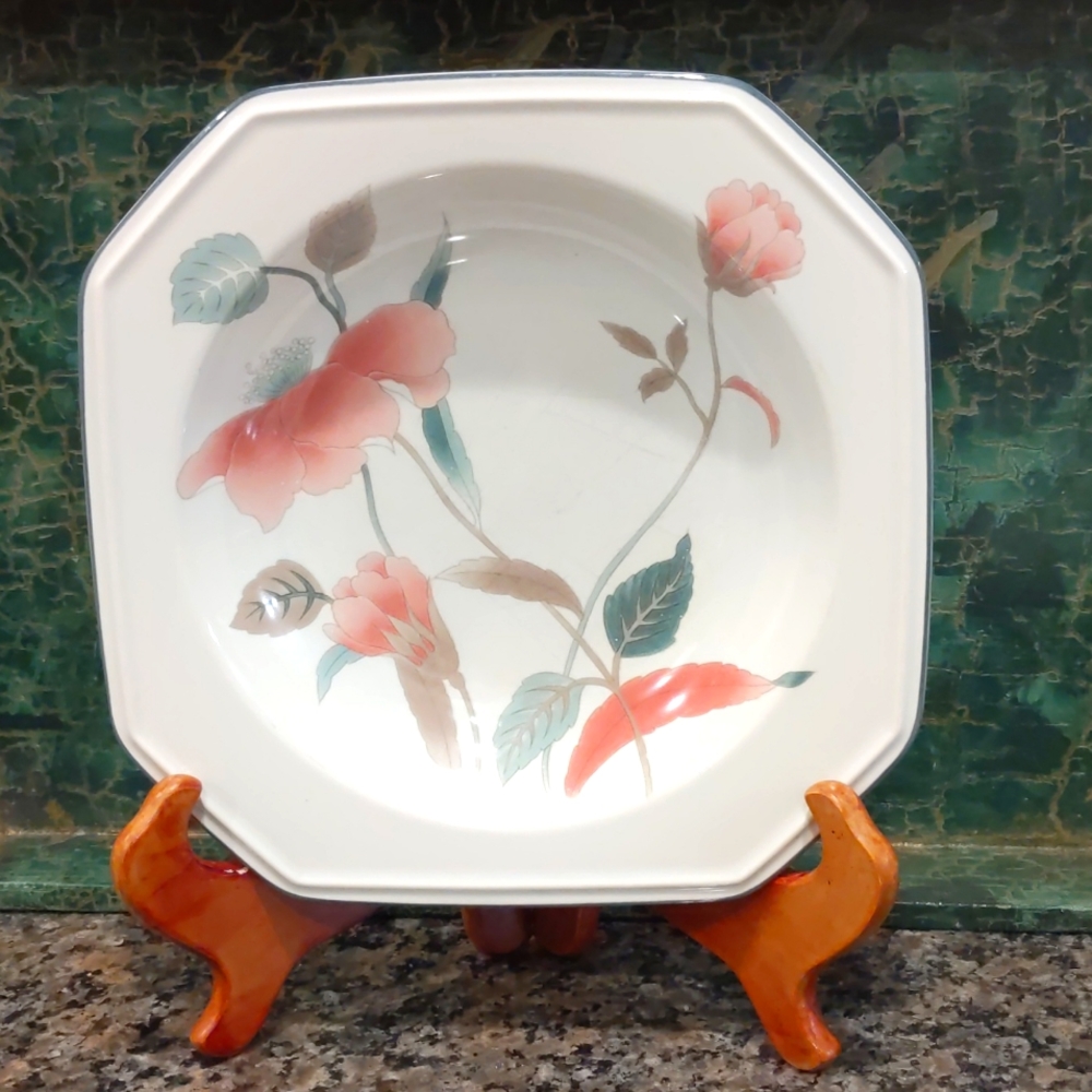 2 Mikasa Bowls Silk Flowers 🌺 cereal soup GuC